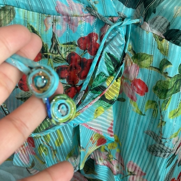 NWT Rococo Sand Coastal Print Wrap Dress L - Picture 9 of 15